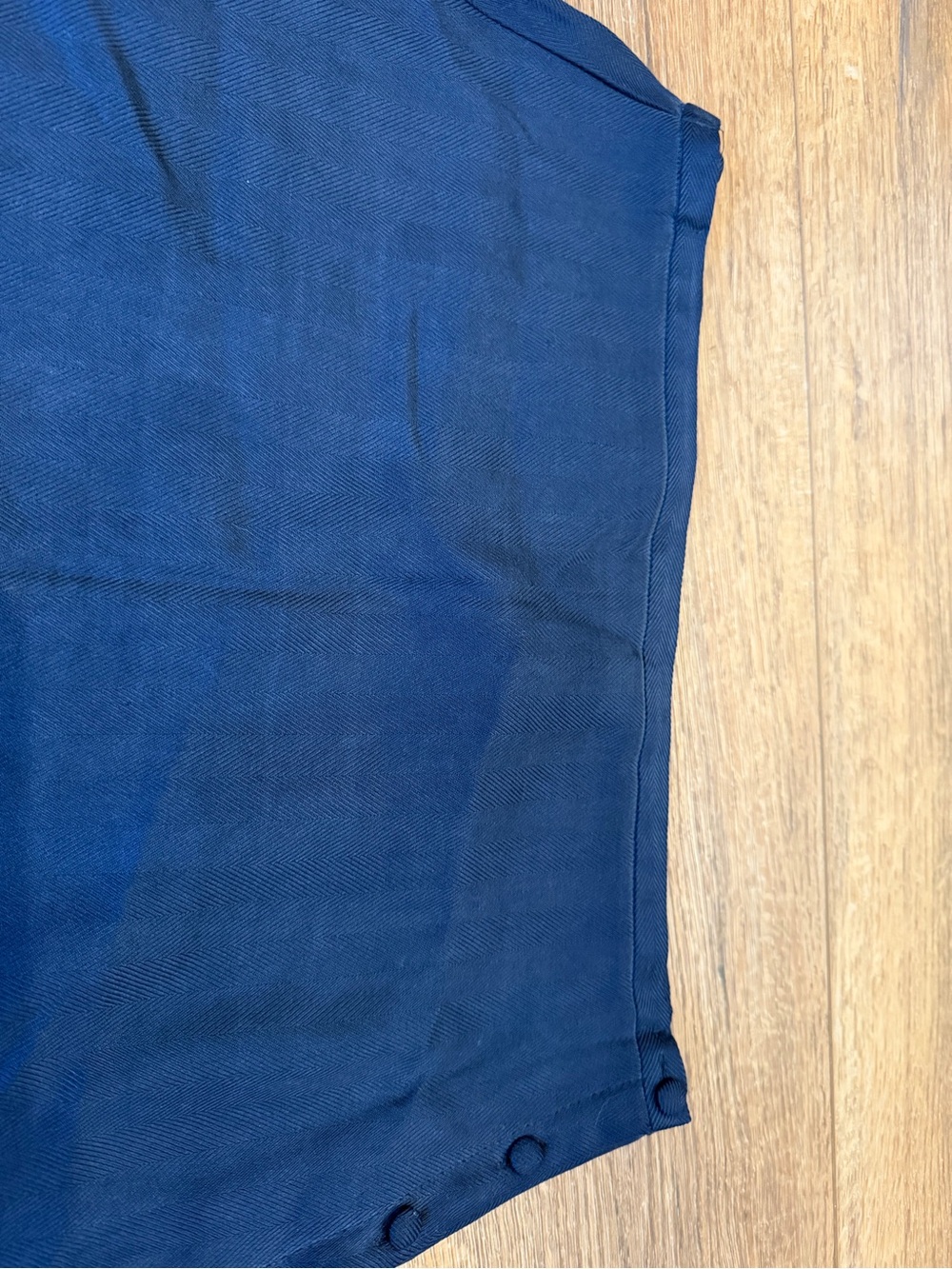 Vintage Savannah Navy A-Line Midi Skirt Button Panel Close / medium - Picture 5 of 11